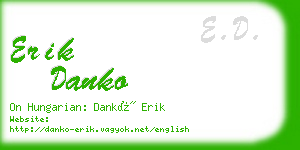 erik danko business card